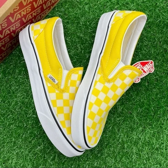 Vans Classic Slip On Checkerboard Yellow - Picture 4 of 6